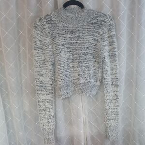 Express Marled Gray Women's Turtleneck Sweater